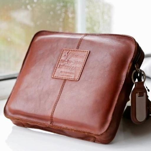 Personalised Leather Tablet Bag