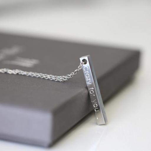 Modern Bar Necklace For Her